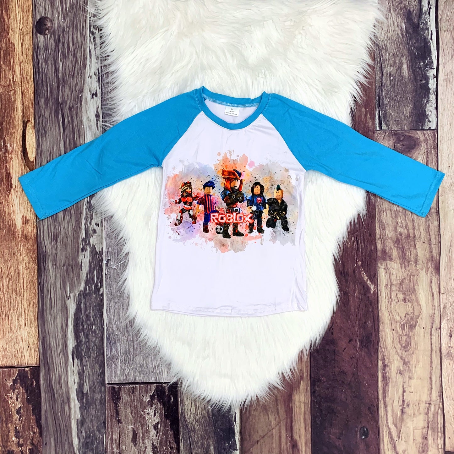 Watercolor Cartoon Character Raglan - Video Games Character