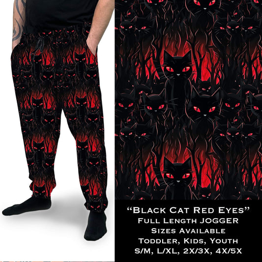 Black Cat Red Eyes Unisex Joggers