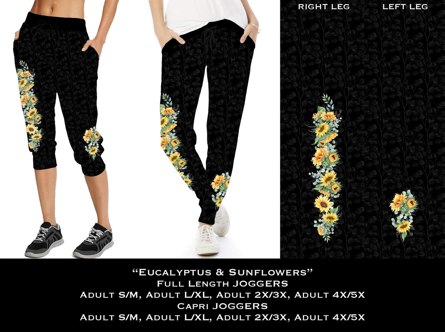 Eucalyptus & Sunflowers Full & Capri Joggers