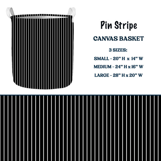 Pin Stripes Multi Purpose Canvas Baskets 3 Sizes closes 7/11 eta 6/-8 weeks