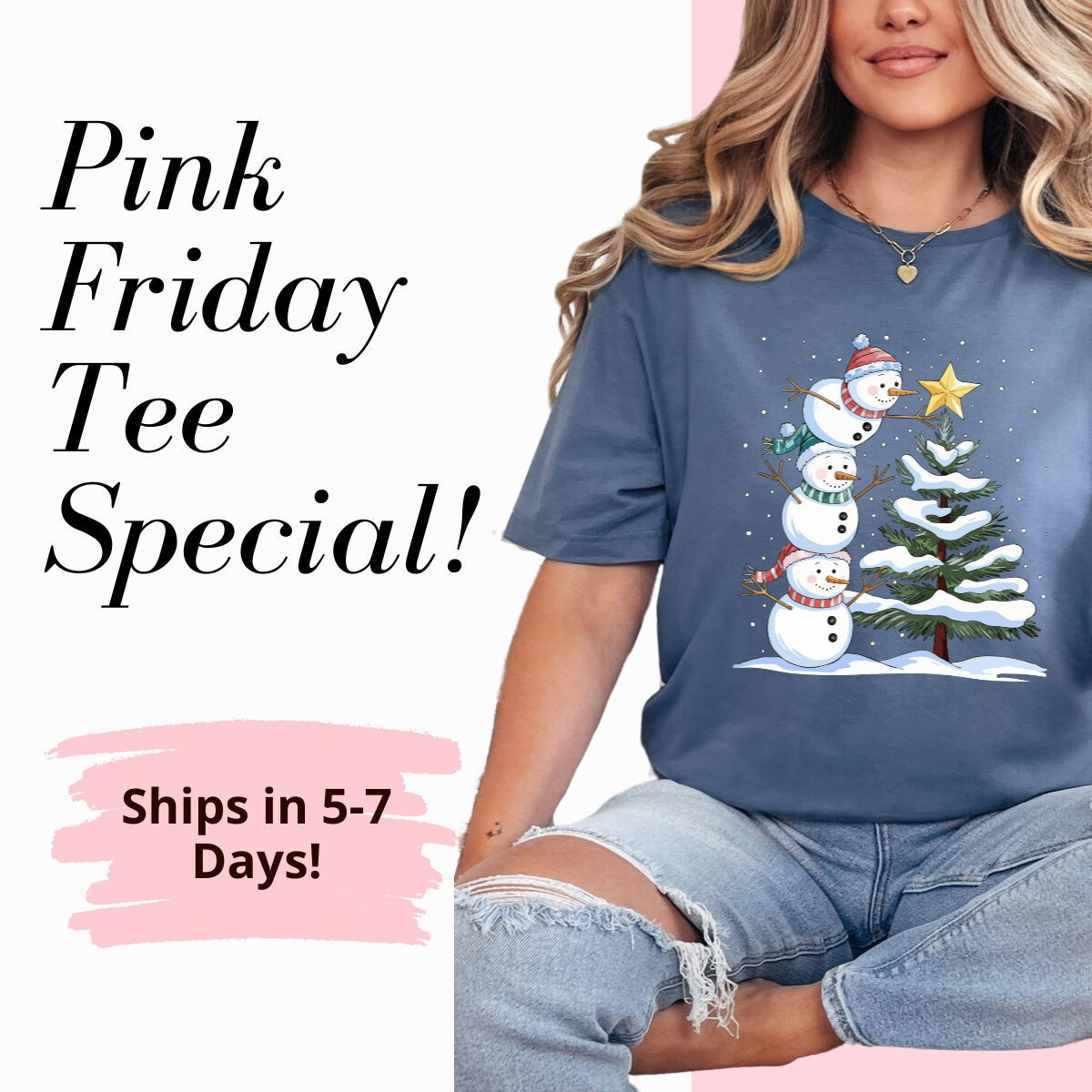 Snowman Tee *Pink Friday Special