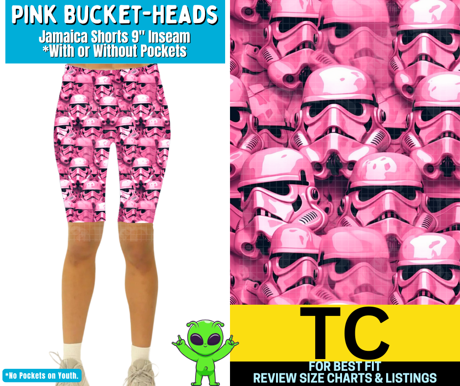 Pink Bucket-Heads Jamaica Shorts w/ Pockets