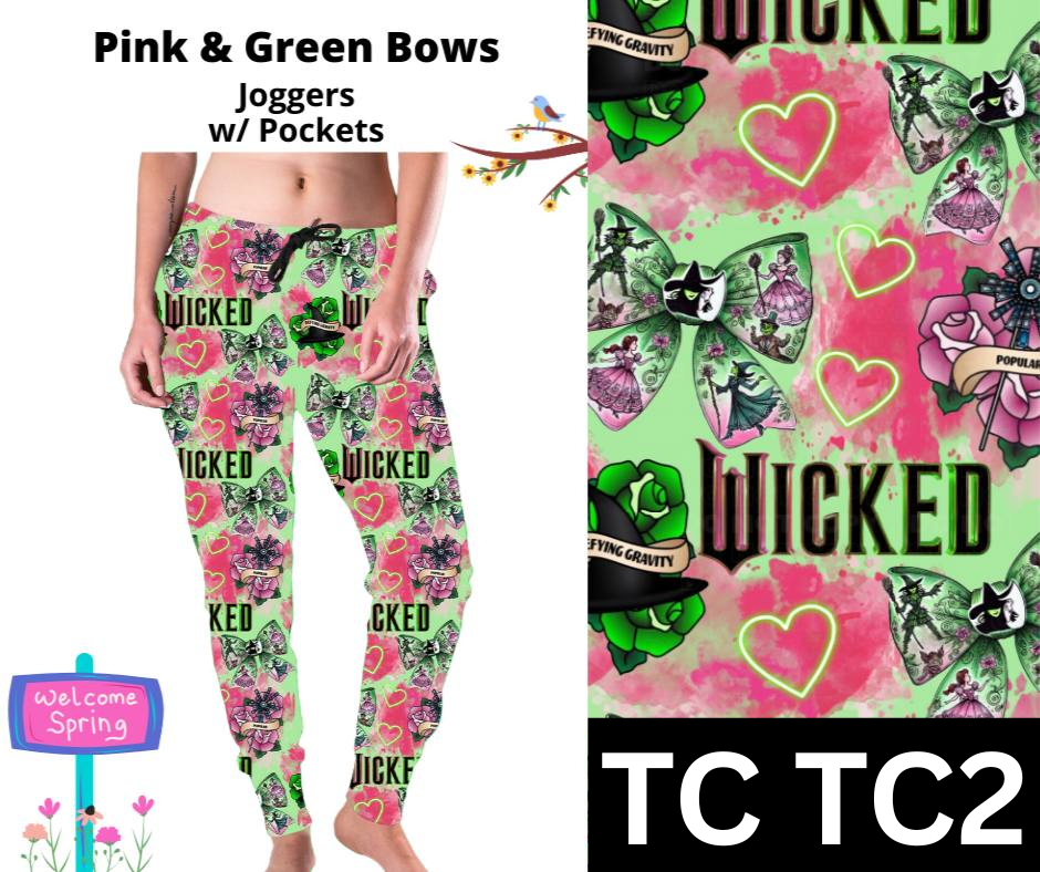 Pink & Green Bows Joggers