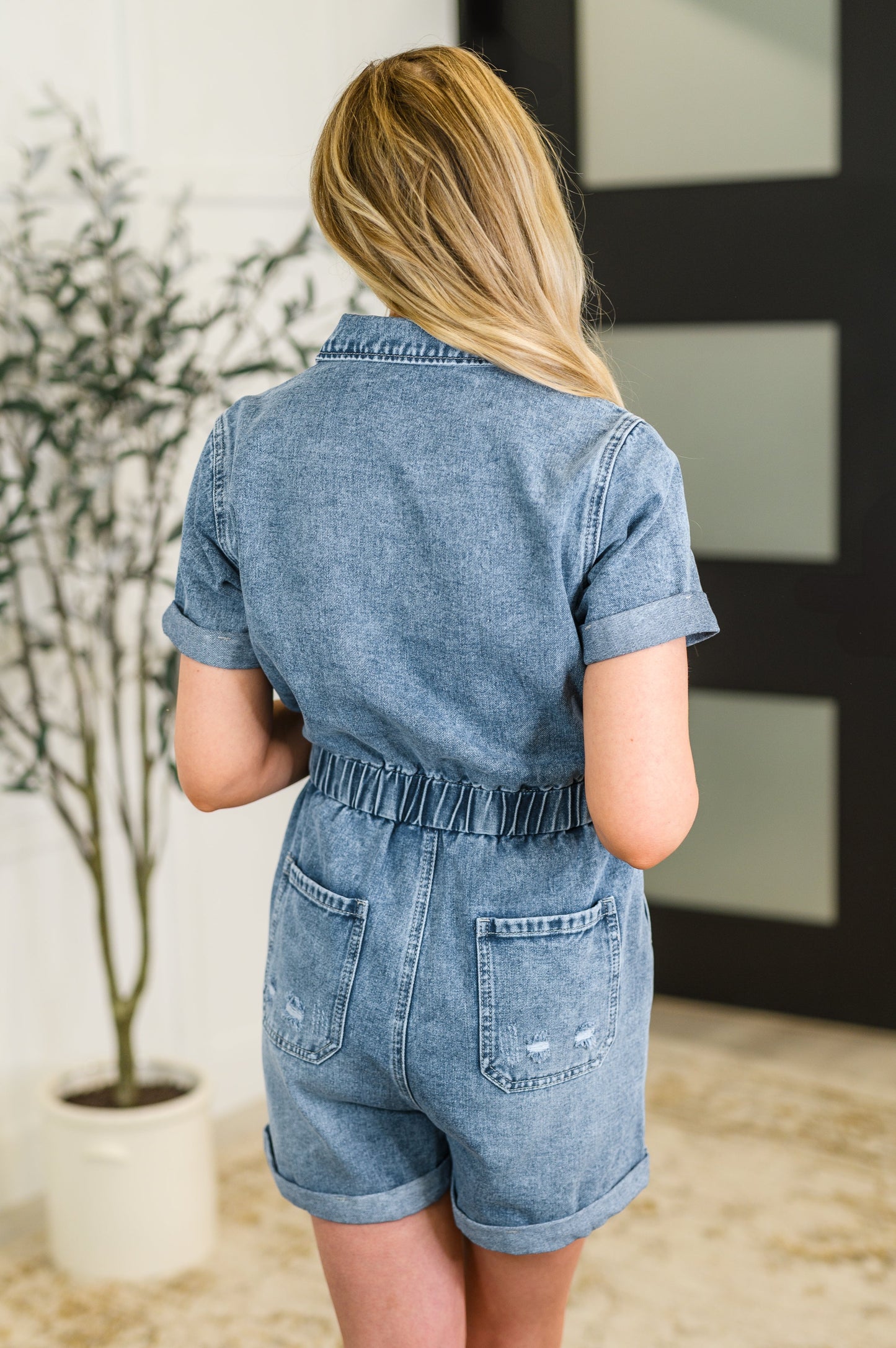 Pleasant and Relevant Denim Romper