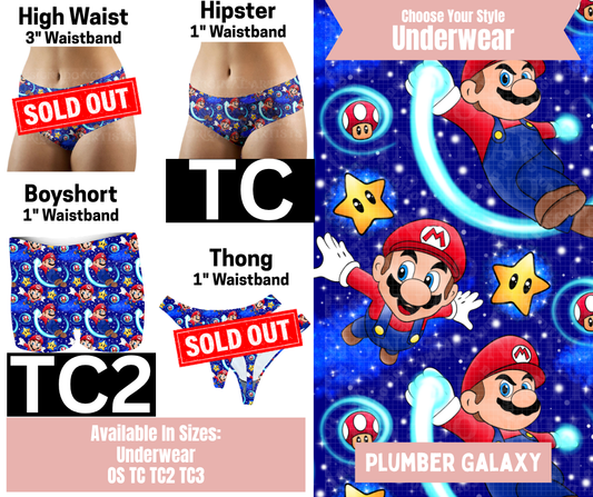 Plumber Galaxy Hipster, Boyshort Underwear