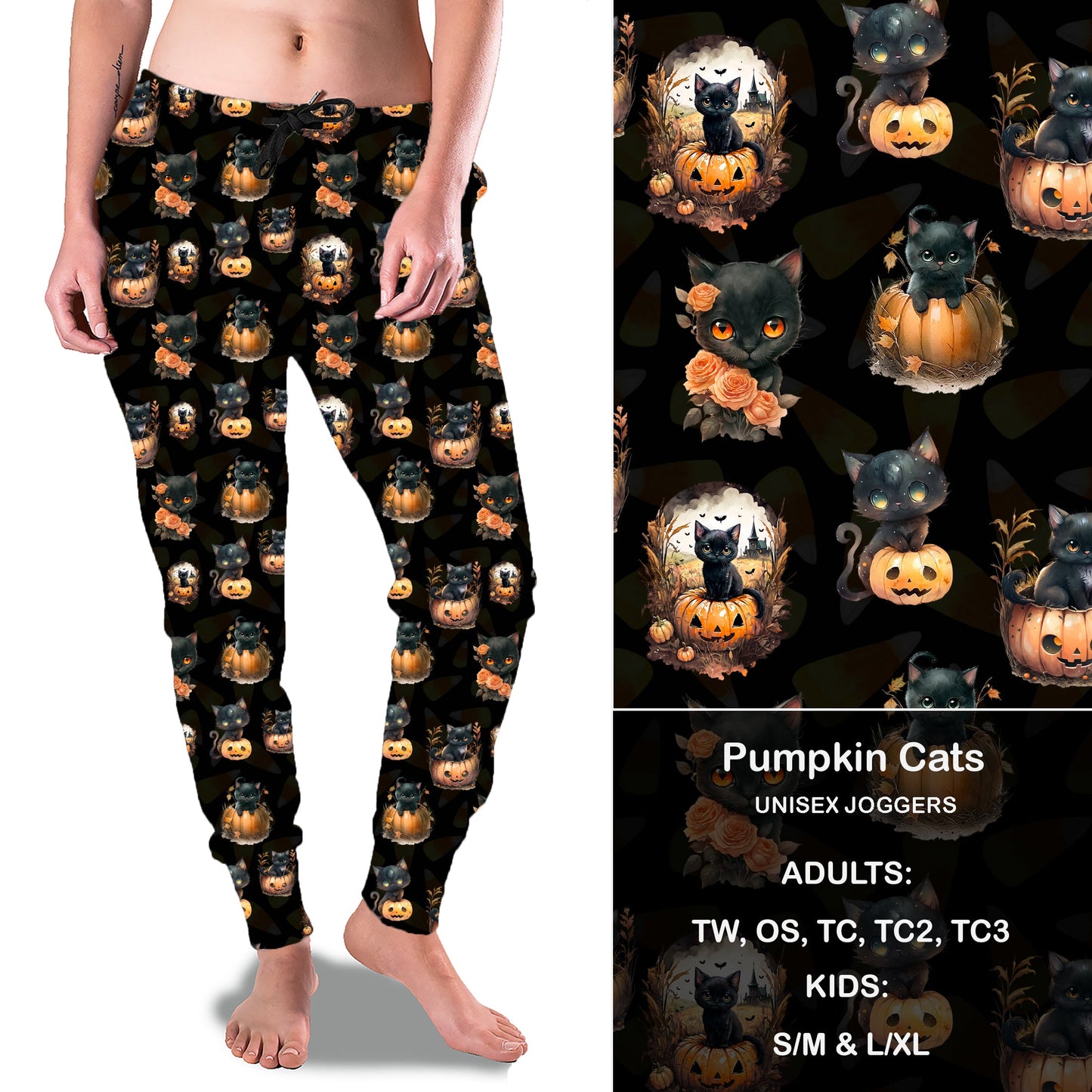 Pumpkin Cats Full Joggers Preorder Closes 7/27 eta Beginning September
