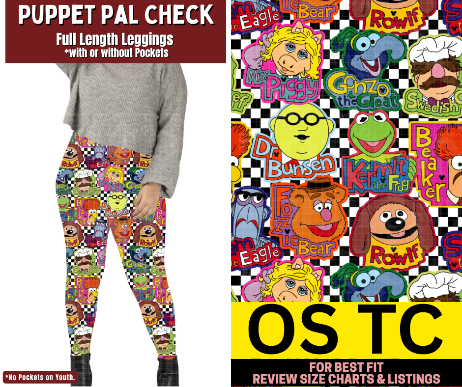 Puppet Pal Check Full Length Leggings w/ Pockets