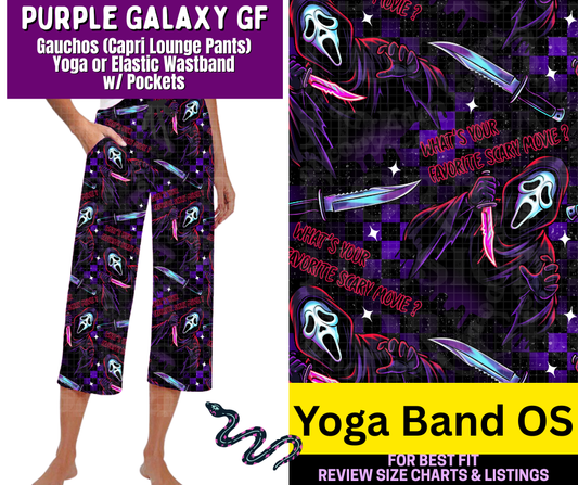 Purple Galaxy GF Capri Gauchos