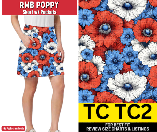 RWB Poppy Skort