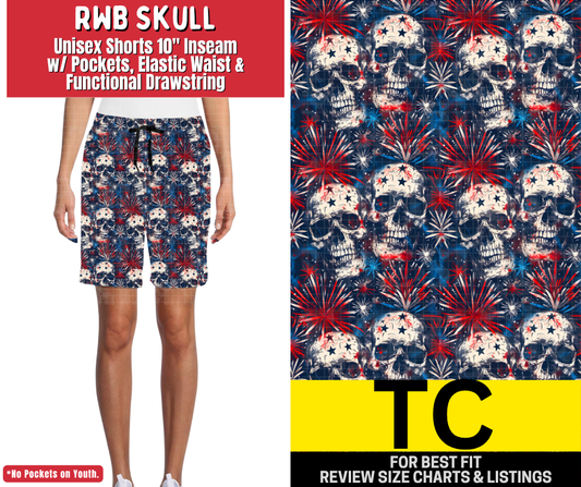 RWB Skull Unisex Shorts