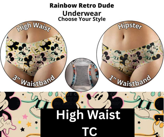 Rainbow Retro Dude Hipster & High Waist Underwear