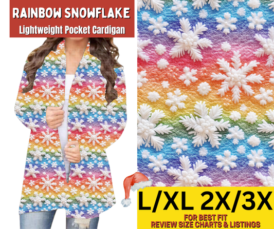 Rainbow Snowflake Pocket Cardigan