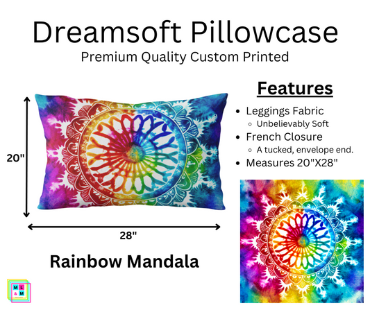 Rainbow Mandala Dreamsoft Pillowcase