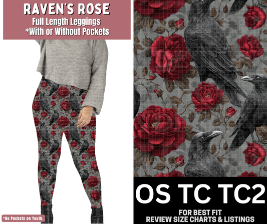 Raven's Rose Full Length Leggings w/ Pockets
