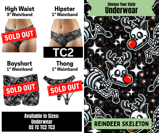 Reindeer Skeleton Hipster Underwear