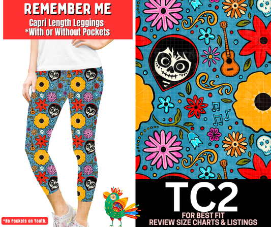 Remember Me Capri Length Leggings w/ Pockets