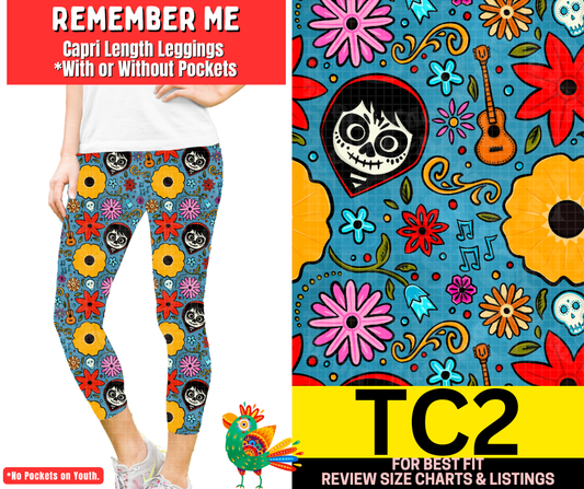 Remember Me Capri Length Leggings w/ Pockets