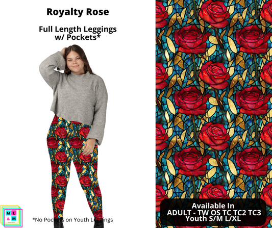 Royalty Rose Full Length Leggings w/ Pockets