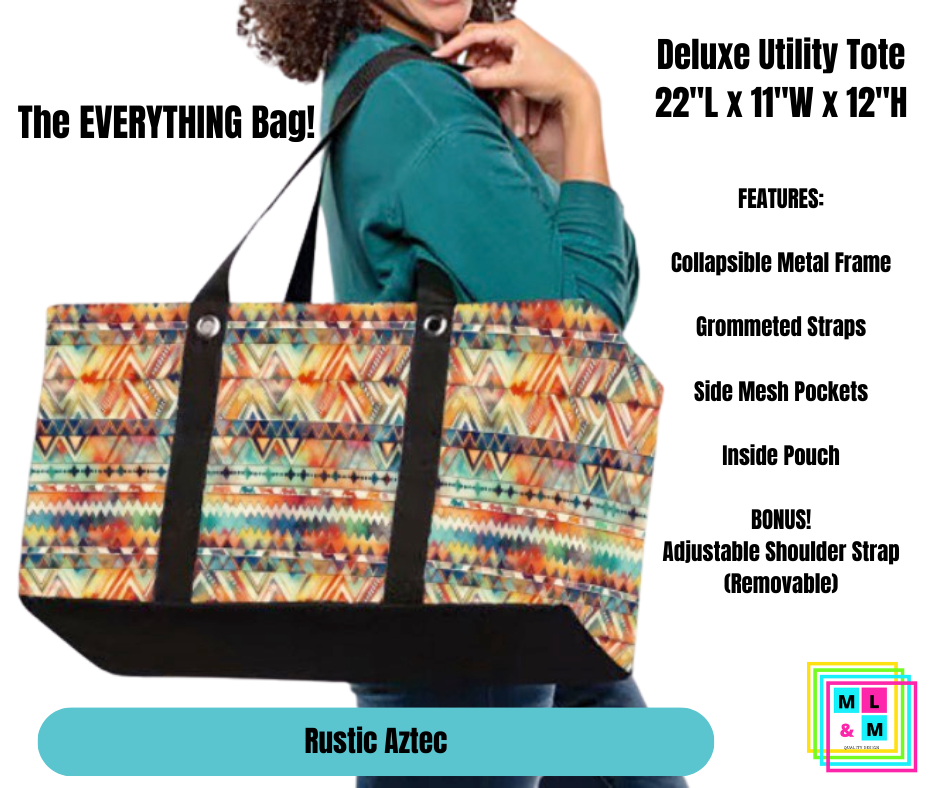 Rustic Aztec Collapsible Tote