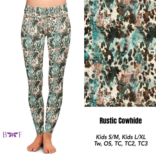 Rustic cowhide capris