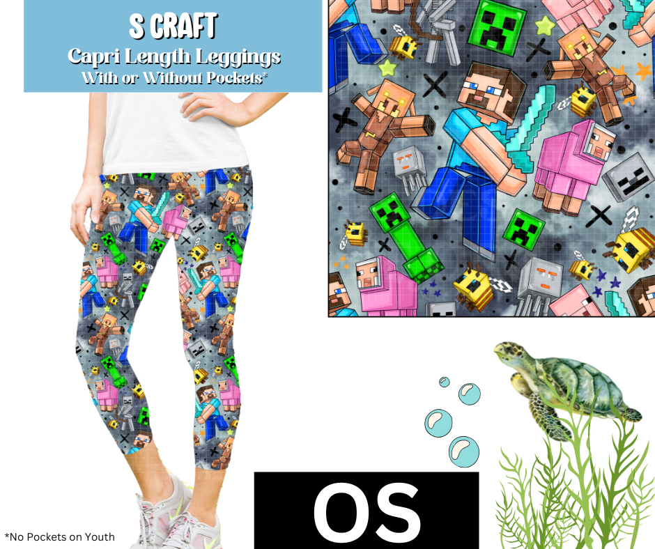S Craft Capri Length Leggings w/ Pockets