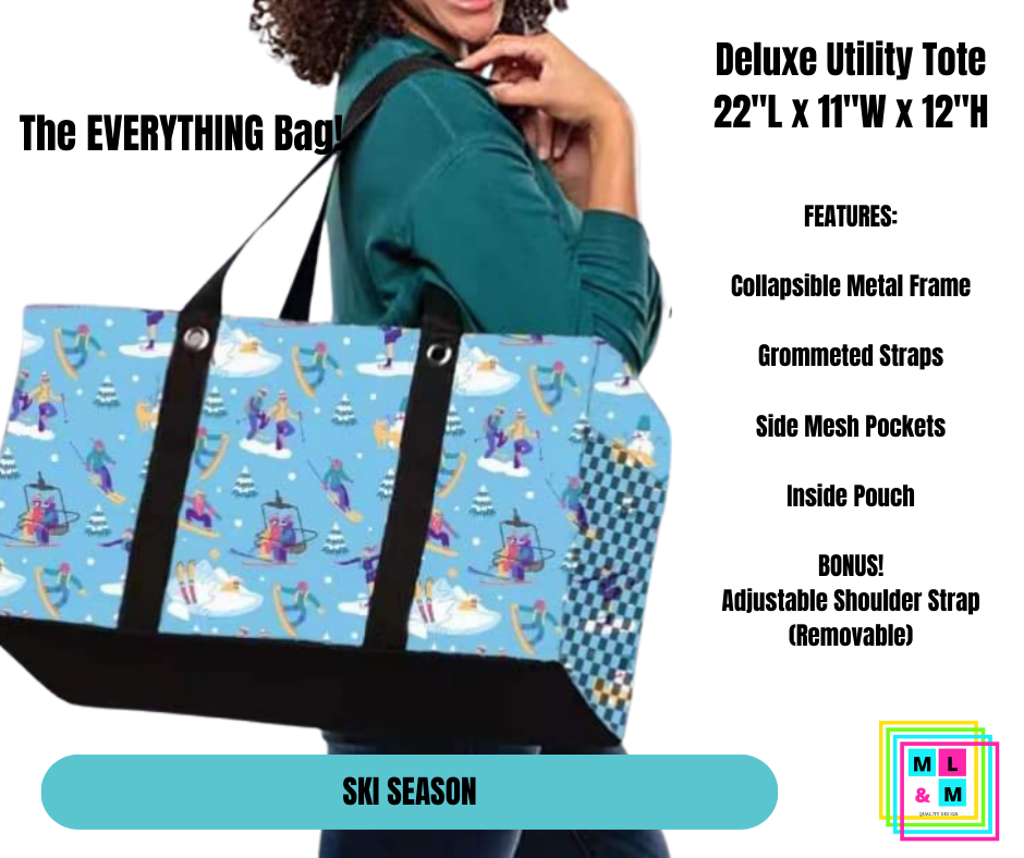 Ski Season Collapsible Tote