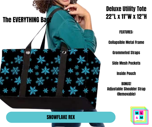 Snowflake Rex Collapsible Tote