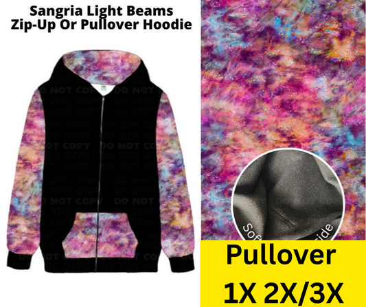 Sangria Light Beams Pullover Hoodie