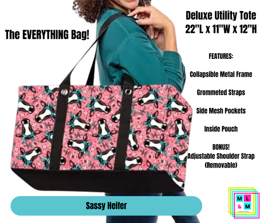 Sassy Heifer Collapsible Tote