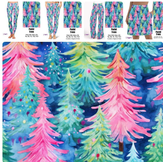 Pastel Trees skorts with pockets