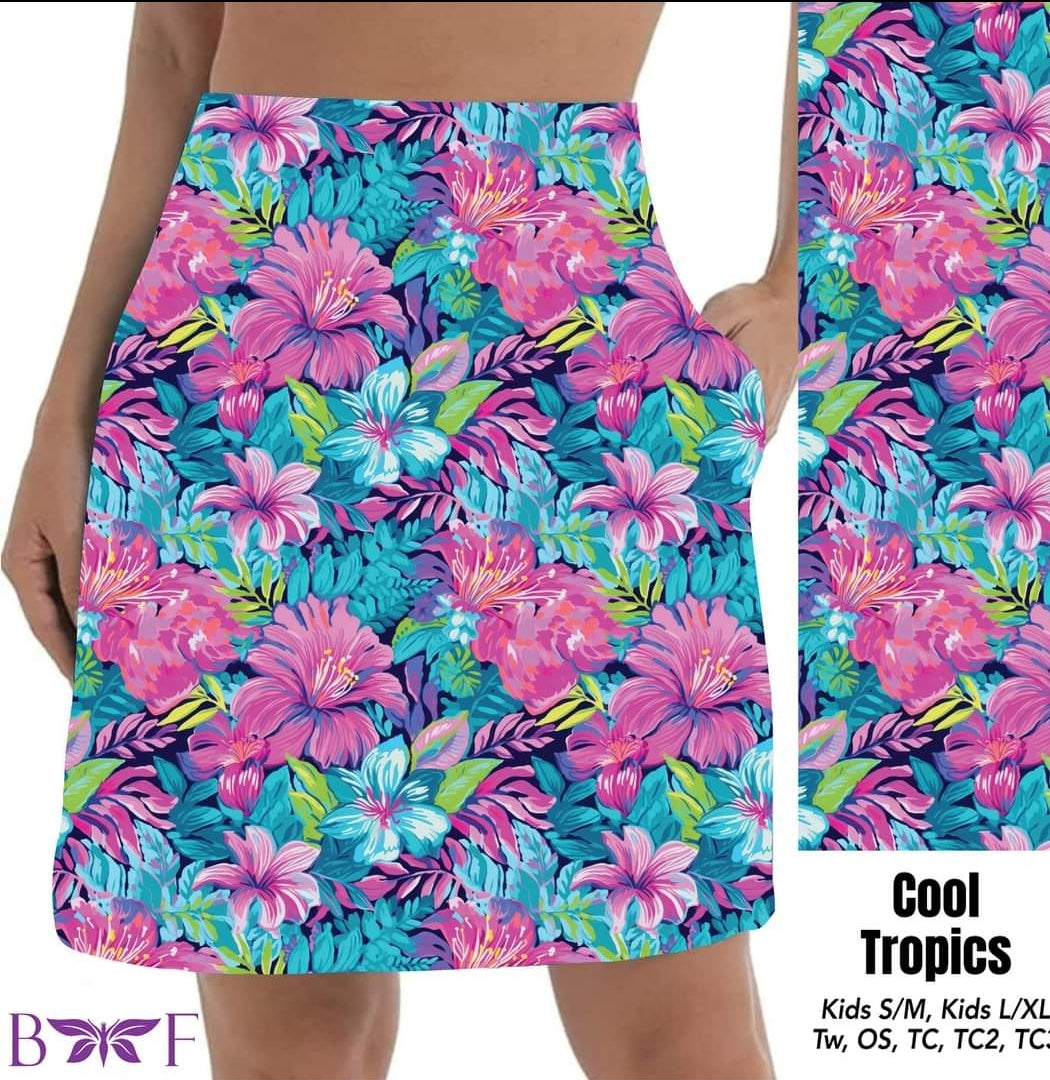 Cool tropics capris and skorts with pockets