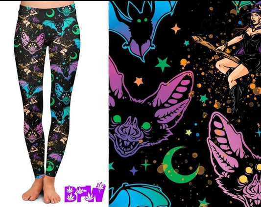 Batty Night Leggings with pockets