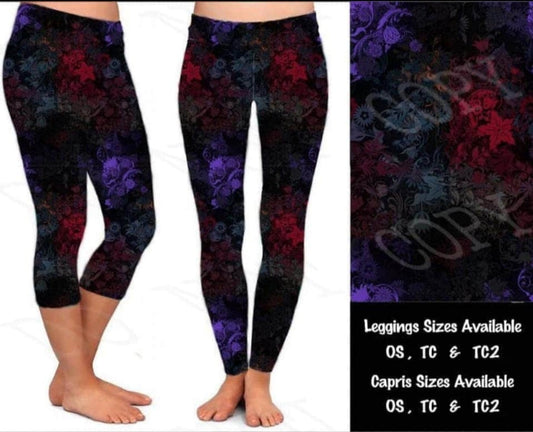Designer Leaves capris with pockets