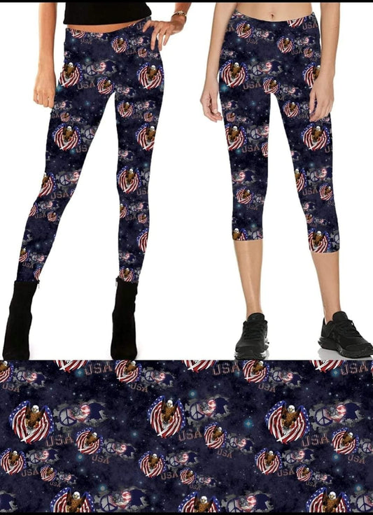 Freedom Eagle capris, 4" shorts, and 7" shorts with pockets