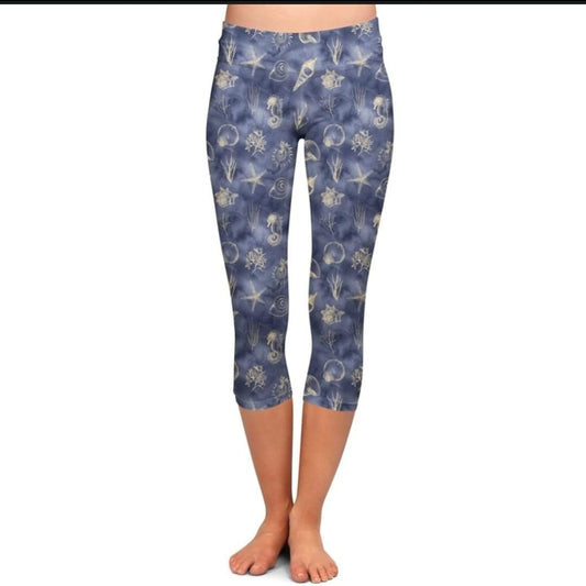 Blue beach Capris with pockets
