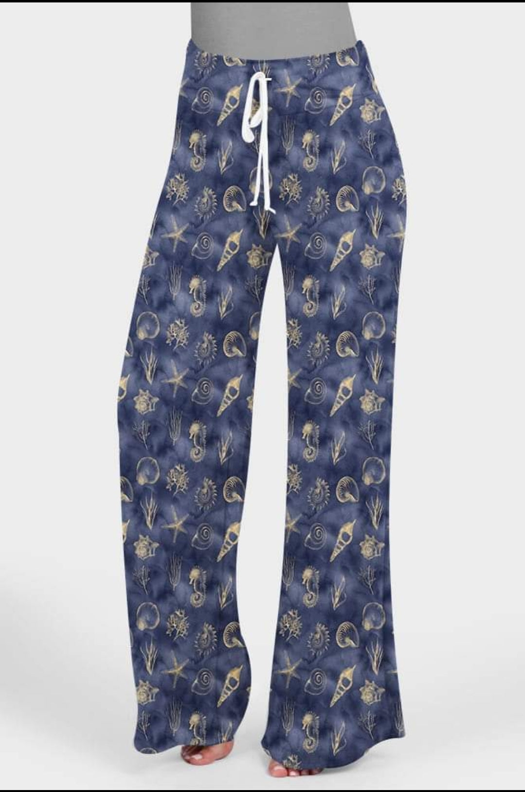 Blue beach Capris with pockets
