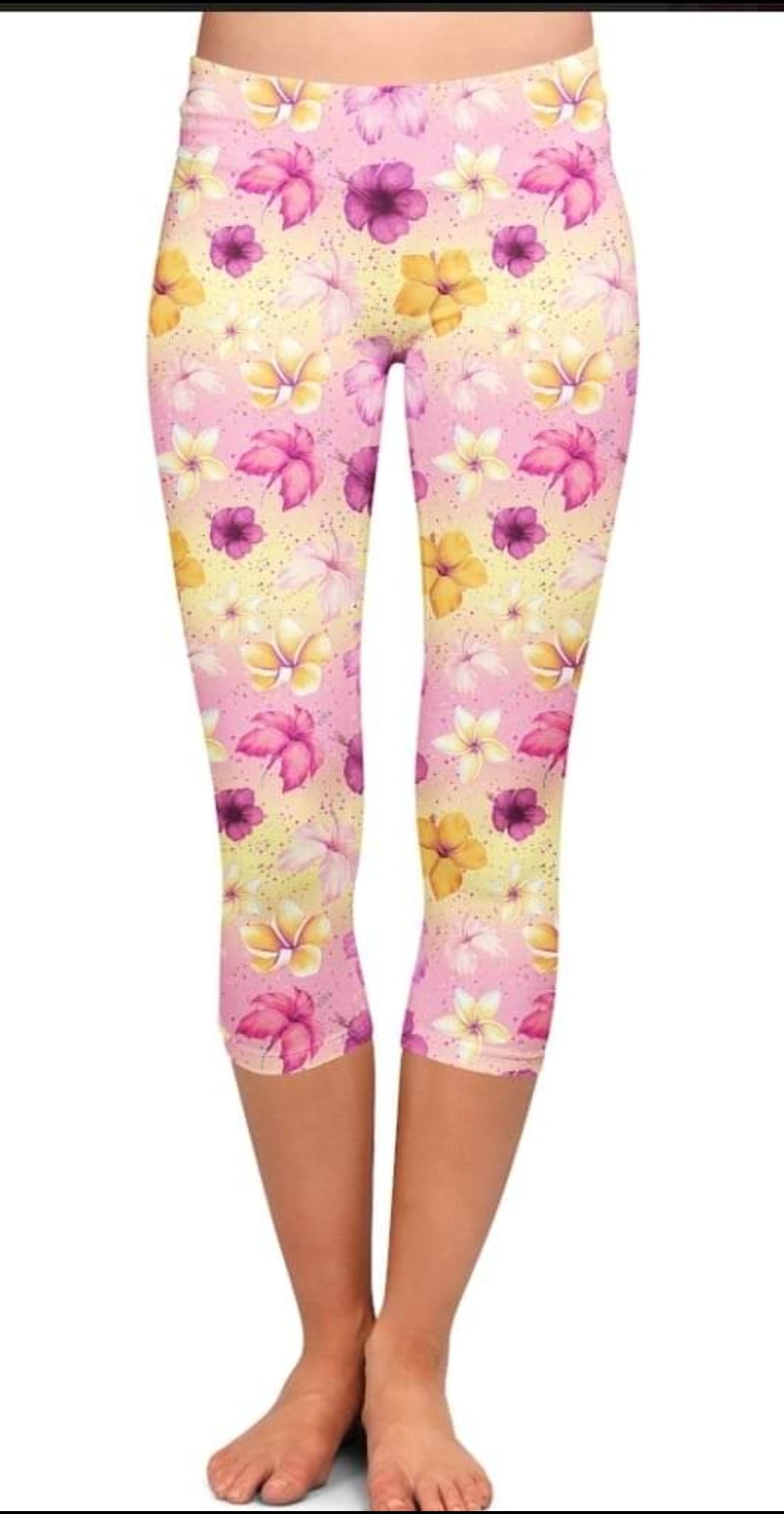 Hawaiian Daisy Leggings and Capris