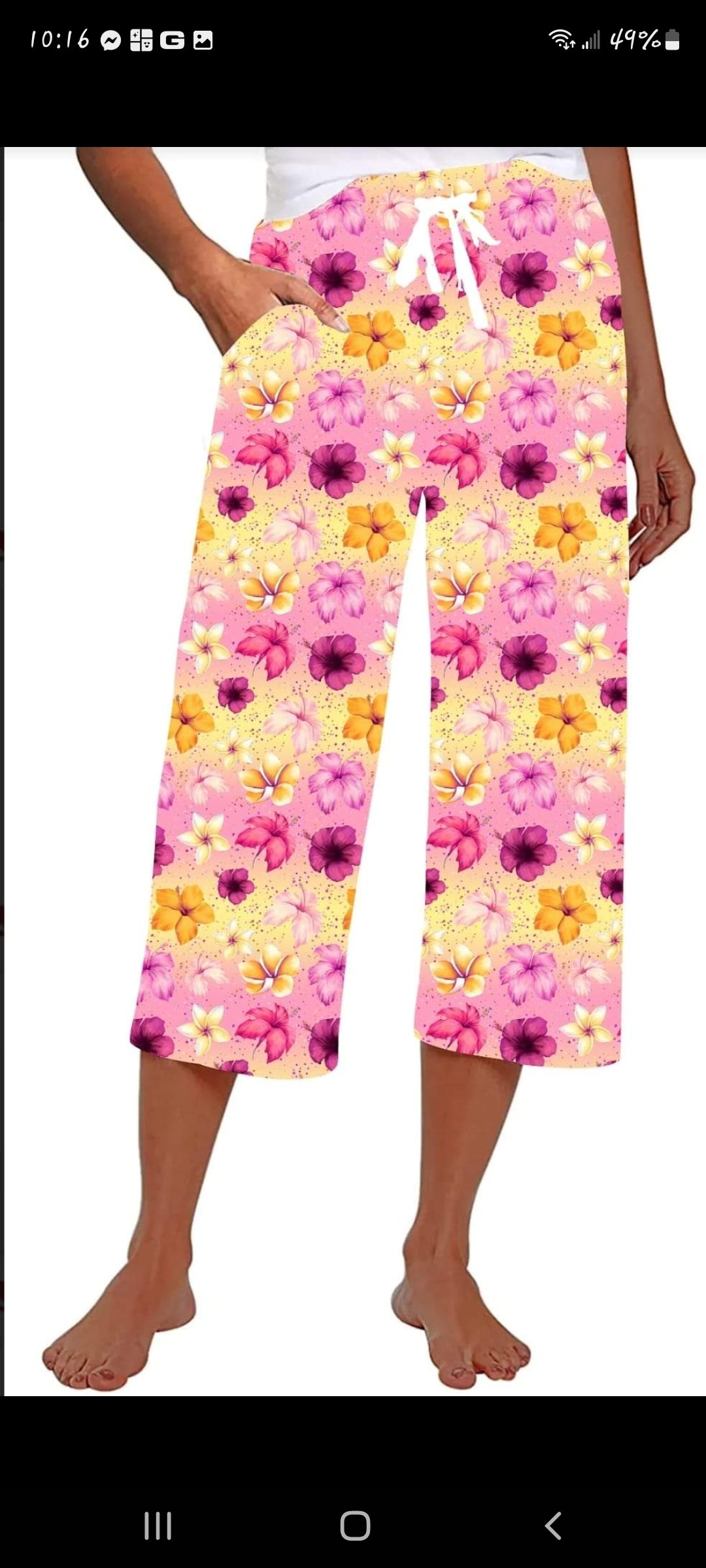 Hawaiian Daisy Leggings and Capris