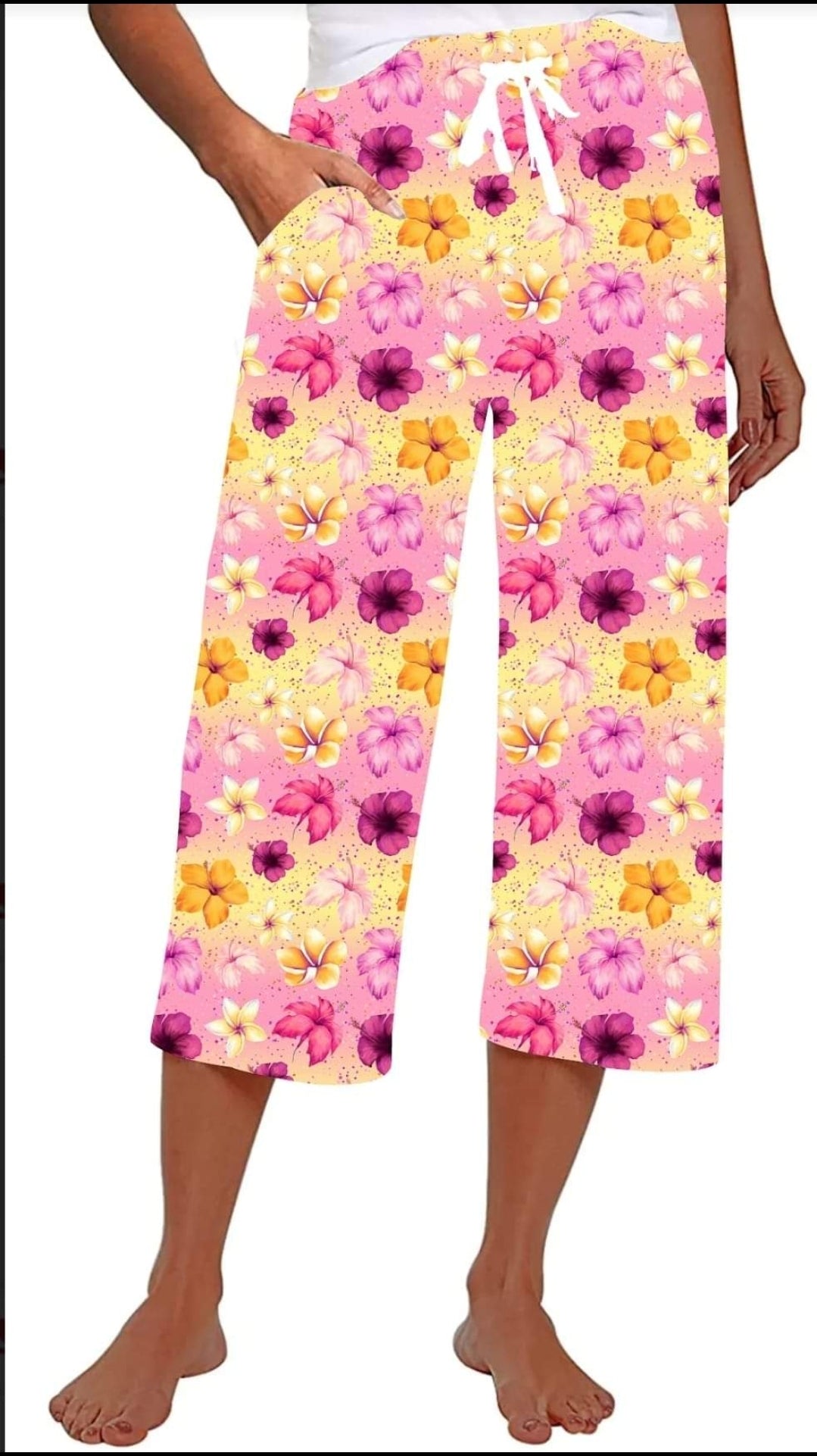 Hawaiian Daisy Leggings and Capris