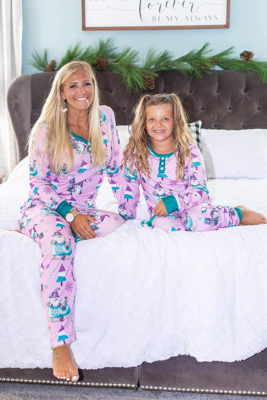 Mommy and me winter pajama party
