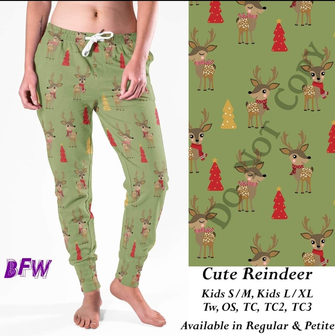 Cute Reindeer Leggings with pockets