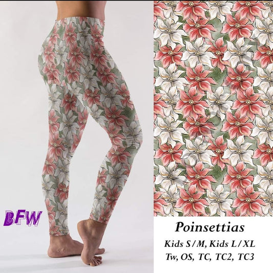 Poinsettias leggings