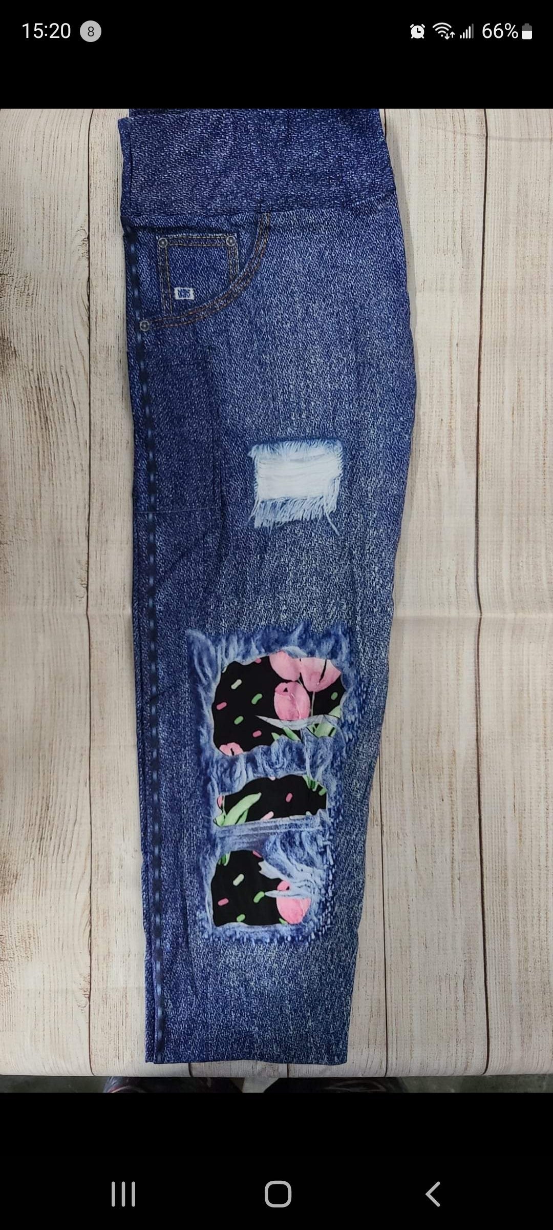 Jean Tulips with pockets Leggings and Capris