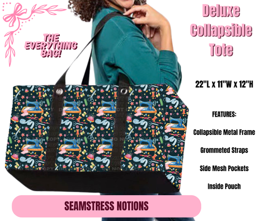 Seamstress Notions Collapsible Tote