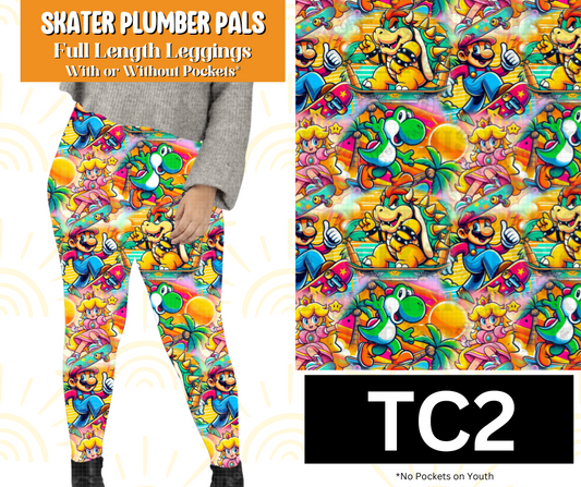 Skater Plumber Pals Full Length Leggings w/ Pockets