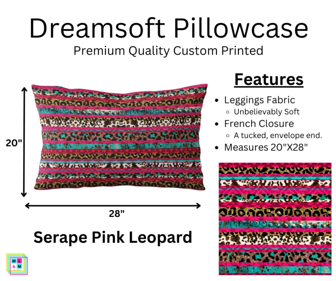 Serape Pink Leopard Dreamsoft Pillowcase