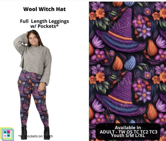 Wool Witch Hat Full Length Leggings w/ Pockets