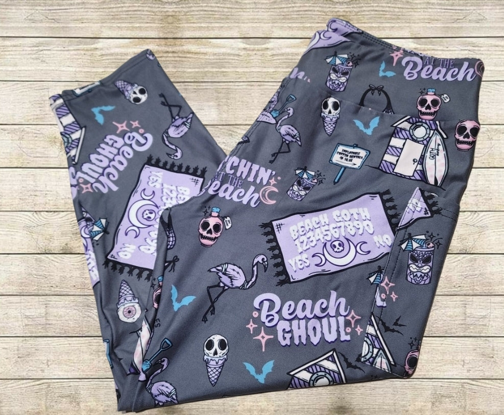 Beach Ghoul Capri Length w/ Pockets