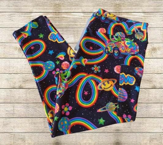 90s Space Friends Capri Length w/ Pockets