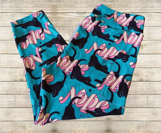Nope Cat Capri Length w/ Pockets